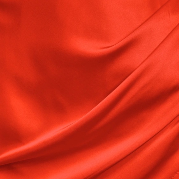 Lulus Late Night Rendezvous Red Satin Long Sleeve Dress Size Small Surplus Neck - Picture 7 of 10